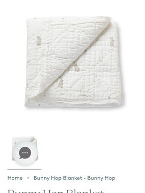 White Quilted Baby Blanket by Pehr